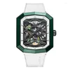Armbanduhren Luxus Hohl Herren Mechanische Uhren Skeleton Tonneau 50 Wasserdichte Armbanduhr Original Design Automatische Uhr Für Männer