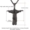 Pendant Necklaces Christ The Redeemer Statue & Pendents Stainless Steel Gold/Black Gun Plated Cristo Redentor Christian Jewelry P021