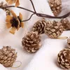 Flores decorativas grinaldas para o cemitério Decorações de Natal Pinecone Decoração de árvore seca pingente DIY Pequeno