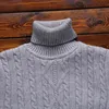 Мужские свитеры бархатный утолщенный свитер зимний палочий рубашка толстая вязаная теплая внутренняя одежда 220908