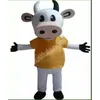 Halloween Milk Cow Mascot Costume de desenho animado Personagem de anime Tamanho adulto Tamanho do Carnaval de Natal