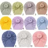 Randknut nyfödd baby hatt turban mjuk spädbarn småbarn hattar motorhuven headwrap baby pojkar flickor cap beanie