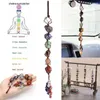 Interior Decorations 7-Color Chakra Drop Jewel Tassel Spirit Meditation Pendant Car Decoration Natural Stone Accessories