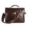 Портфель дарфея Luufan Classic Vintage Leather Men's Men's Chocolate Bortment Bag Сумка мессенджер.