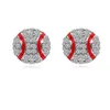 Exquisite Baseball Stud Earrings Rugby Earrings for Women Fashion Jewelry Gifts Wholesale