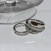 Design Sense Personality Elegance Classic Plain Ring Micro Set Anelli regolabili per donne Personality Fashion Jewelry Party Set Accessori