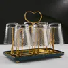 Porte-boissons 1Pc Creative Glass Beautiful Upside-down Goblet Storage Rack