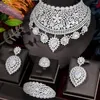 Necklace Earrings Set GODKI 110mm Wide Big Luxury Flower Boom Women Engagement Cubic Zirconia Earring Dubai Jewelry Jewellery Addiction