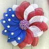 Kwiaty dekoracyjne 4 lipca American Independence Day Day Dekoracja flaga flaga drzwi frontowych Wreath