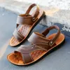 Sandaler 2022 herrläder klassiska sommarmjuka sulan romerska tofflor bekväma utomhusvandringskor stor storlek 38-48