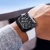 Armbanduhren Luxus Hohl Herren Mechanische Uhren Skeleton Tonneau 50 Wasserdichte Armbanduhr Original Design Automatische Uhr Für Männer