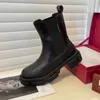 Fashion Chelsea Short Boots Luxury Designer Martin Boots Flat Leather High Heels Autumn and Winter Plus Velvet Warm Outrole Candy Cowhide 35-40