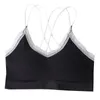 Débardeurs pour femmes Femmes Sexy Solid Bandage Débardeur Chemises Fille Crop Tops Gilet Femmes Strappy Cou Basic Bralet Soutien-Gorge Casual