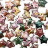 Decoratieve beeldjes Mooi 1pc Mini Natural Ocean Jasper Star-vormige kwartskristallen Healing Gemstones Arts Arts