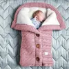 Filtar Swaddling Winter Baby Boys Girls Filt kuvert Tjockna Polar Fleece Spädbarn Swaddle sovsäck för Borns Baby Bedding Wrap 220909