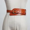 2021 Spring Women Leather Belt Designer Märke Fashion Wide Belts Rockar Black Brown Corset Red Beige Green Coffee J1209265T1010463