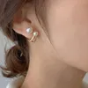 Pearl Stud örhängen Enkla smycken julfest örhängen för kvinna