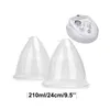 24 cm 210 ml Stor vakuumbröstförstoringskoppar Höft Lyft skinkan Firma Body Shape Replacement Bröst Enhancer Pump Massage Cup