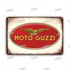 Motor Metal Painting Vintage Motorcycle Brand Logo Tin Sign Home Decor Retro Motorbike Store Shop Metal Poster Plate Plaque Garage Wall Decoration 30X20CM