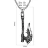 Pendant Necklaces Vintage Nordic Viking Axe Tiny Rune Necklace Stainless Steel Pendants For Men Women Biker Amulet Jewelry Gift Drop