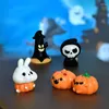 Decorative Figurines Miniature Halloween Tiny Cute Mini Ghost Pumpkin Fairy Miniatures Home Decoration DIY Resin Craft