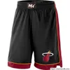 Мужские шорты 2022 Printed Miami Swingman Pants Basketball Shorts Heats Performance Black