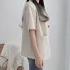 Ternos femininos 2022 Terno personalizado feminino Mangas de blazer curto linho de algodão