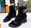 stile euro autunno inverno ultime stivaletti da donna scarpe tacco alto cerniera con lacci lettera aperta fibbia tela splicing design taglia 35-41 con scatola