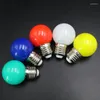 Żarówki LED - E27 1W PE Frosted Globe Kolorowa biała/czerwona/zielona/niebieska/ylellow lampa 220V -1pcs CNIM