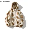 Мужские куртки gonthwid fleece boode bootebeats уличная одежда повседневная харадзюку хип -хоп мужчина женщин мода медвежь