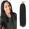セネガルのねじれかぎ針編みの髪22インチ黒人女性のための小さなお湯の設定前のループされた三つ編みの髪の毛自然ls23
