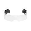 Sonnenbrille Einfacher Betrieb transparenter Objektivkostüm -Party LED -Brillen Dekor für Nachtclub4206844