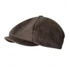 Beretas Hats de la marca para hombres con gorra con cuchilla vintage Herringbone Sboy Mujeres casuales Primavera Autumn BLM412