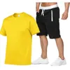 Herr t-skjortor uyuk herrtrakten bomull t-shirt sport shorts set sommaren hög kvalitet löpning