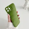 Pure Color Mobiltelefonfodral f￶r iPhone 11 12 13 14 Pro Max Plus Down Jack -formfodral Instagram Fashion Sock Proof Camera Lens Protect Cover House M325