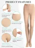 Pantyhose de compressão de meias esportivas para mulheres 23-32 mmhg meias graduadas suporte firme suporte de cintura opaca alta