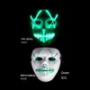 Halloween Cosplay Party Electronics Colorful Neon Light El Masks Reunião Celebração Divirta -se Máscara Glow in the Dark DJ Club Props LED Iluminação Máscara