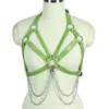 Cinture Cintura da donna Giarrettiere Bondage Catena di metallo Accessori Punk Goth Pelle Spada Calze Reggicalze Pole Dance Rave