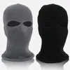 Berets Full Face Cover Mask Two 2 Hole Balaclava Knit Hat Army Tactical CS Winter Ski Cycling Beanie Scarf Warm Masks
