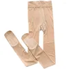 Women Socks 2PCS Summer High Waist Imitation Silk Plus File Thin Stockings Arbitrary Cut Elastic Pantyhose Foot Cotton Bottom 100d