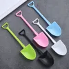 Disposable Ice Cream Spoon 100 Pcs/lot Shovel Shaped Scoop Black White Small Thicken Scoops Plastic Dessert Cake Spoons TH0027