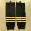 New Kids Youth Men Blue Ice Hockey Socks Black Training Socks 100% Polyester Practice Socks Quality275U