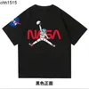 Tide marka Nasa Bear Com czeka koszulka z krótkim rękawem Mężczyźni i kobiety kreskówkowe NASA Loose Top