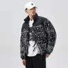 Heren Down Parkas Hip Hop Paisley Jacket Parka Streetwear Men Windscheper Winter Cotton Down Bubble Coat Paren Bandana Bomber 220909