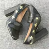 2022 luxury Women Mid-heel Pumps Loafer Shoes Designer Embroidered Real Leather High Heel Sandals Dress Wedding Shoes