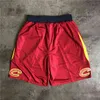 2021 Takım Basketbol Şort Erkekler Retro Year Sıçan Giyim Spor Pantolon Pocket Fermuar Sweatpants Kalça Pop Mor Mavi BCK Beyaz Dikişli