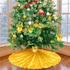 Décorations de Noël Arbre Jupe En Peluche Fausse Fourrure Tapis Tapis Ornements De Mariage Anniversaire Année Décoration