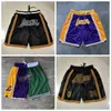 2021 Team Basketball Short Herren Just Don Co-Branded Sport Shorts Hip Pop Hose mit Tasche Reißverschluss Jogginghose Lila Weiß Bck Rot Blau Herren