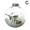 Feestdecoratie Merry Christmas Heart Vorm transparante plastic bal heldere vaartuigen gevormde kerstballen voor Xmas Wedding Pendant