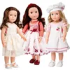 Dolls 18inch Full Body Vinyl Baby 45cm Toddler Rebly Doll Doll Histricl Gift for Kids 220912